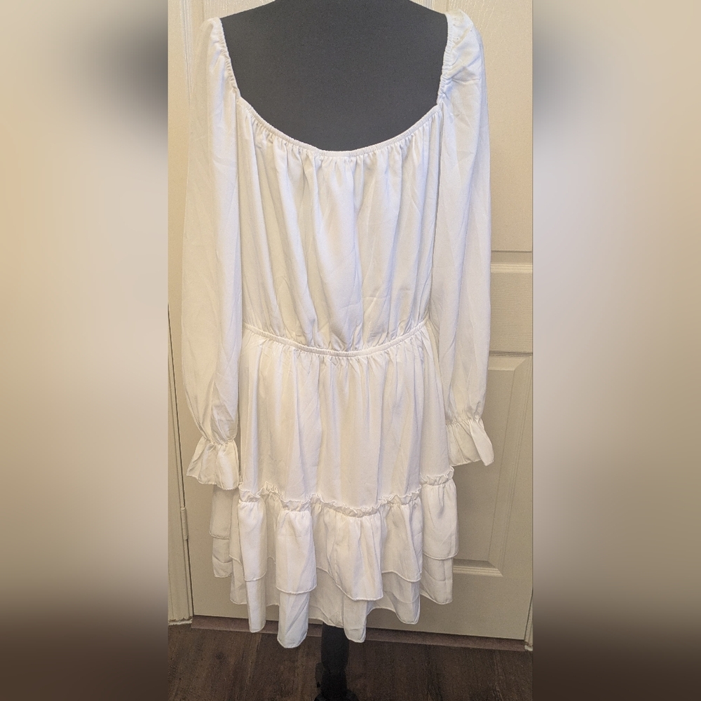 Kirundo elegant white long-sleeve Dress NWT Boho - Picture 4 of 6